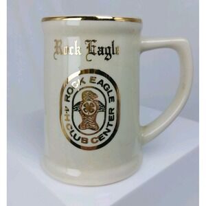 Vintage Rock Eagle 4H Club Center Ceramic Mug Stein WC Bunting Co 2.25"x4.25"